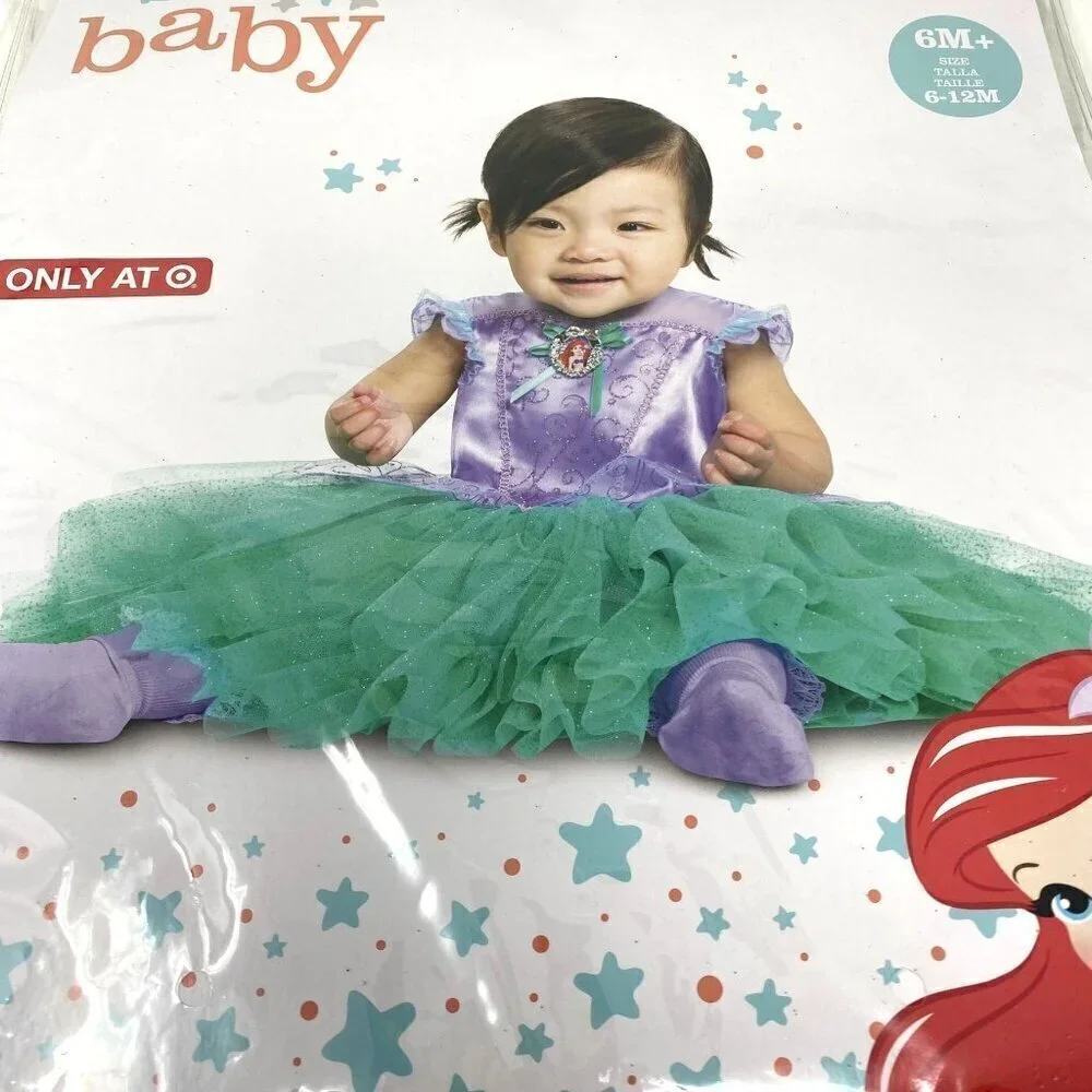 Disguise Target Infant Disney Princess Ariel Tutu Halloween Costume Size 6M-12M - Picture 3 of 8